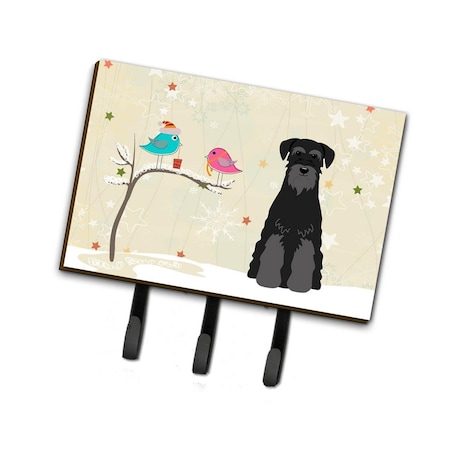 Carolines Treasures Christmas Presents Between Friends Standard Schnauzer Black Leash or Key Holder BB2504TH68